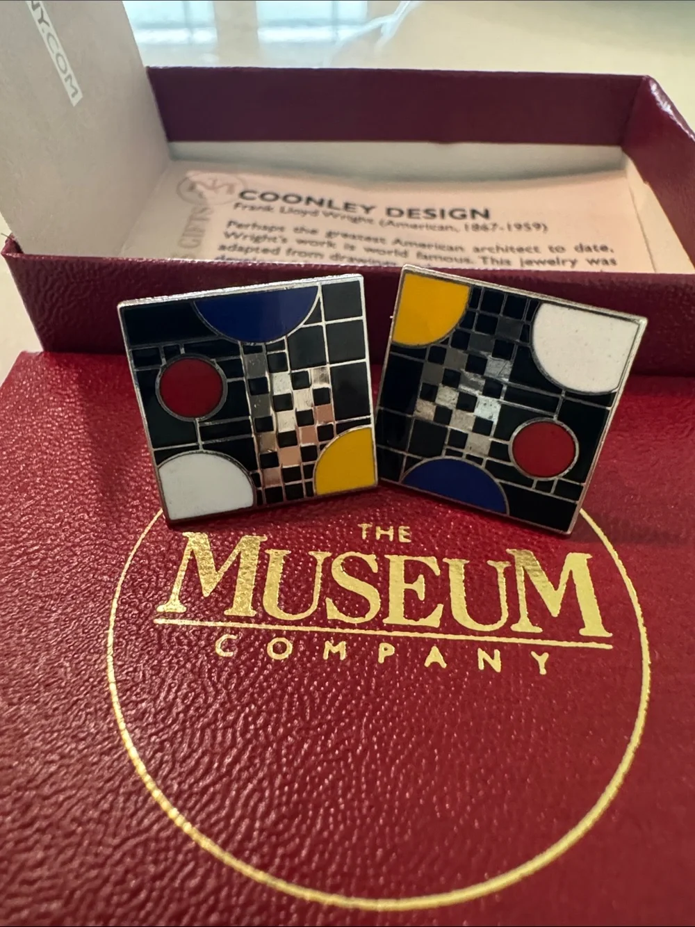 Vintage ACME Studio Frank Lloyd Wright Cufflinks Box Set